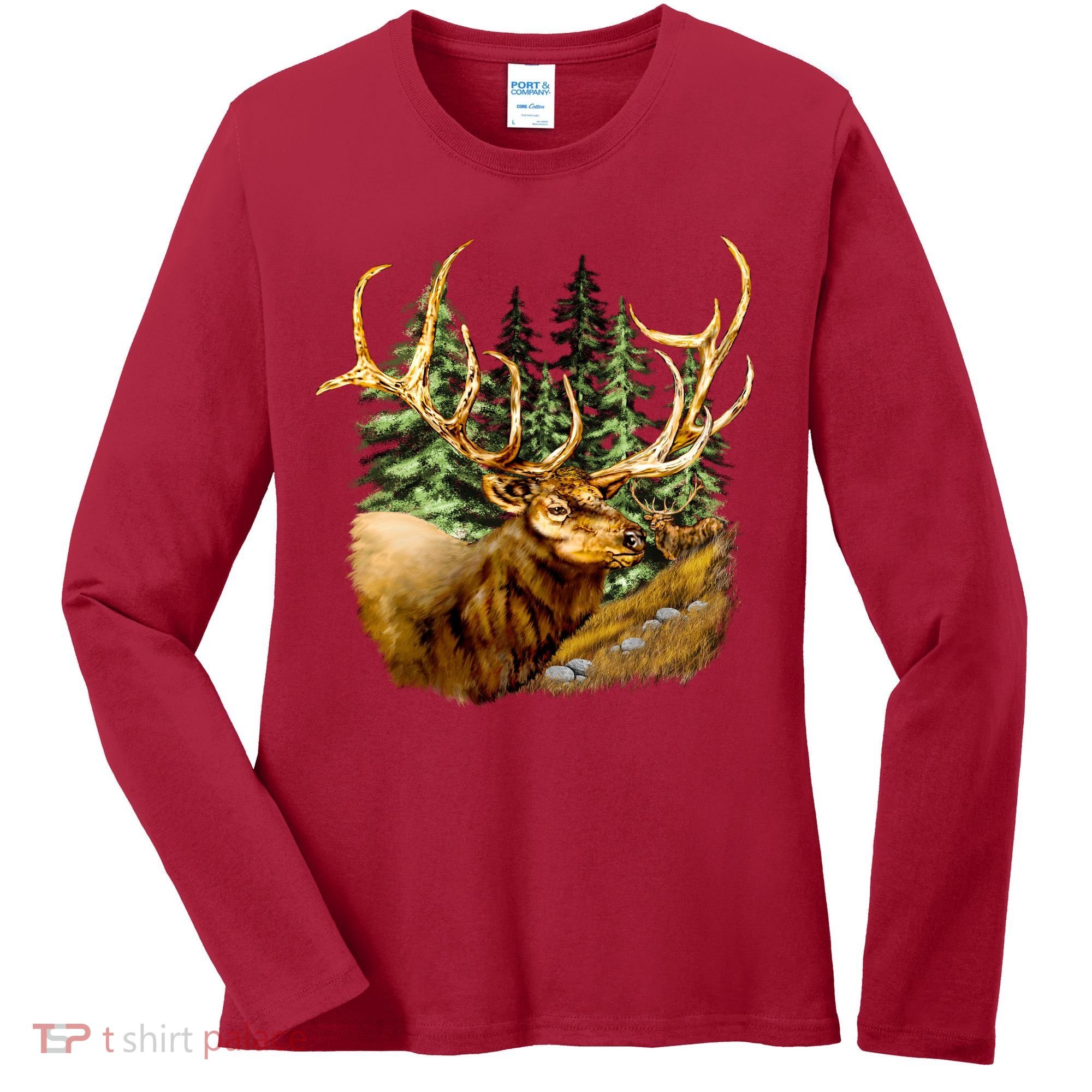 Wildlife - Elk Portrait Women's Long Sleeve Shirt