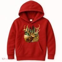 Wildlife - Elk Portrait Kids Hoodie thumb 0