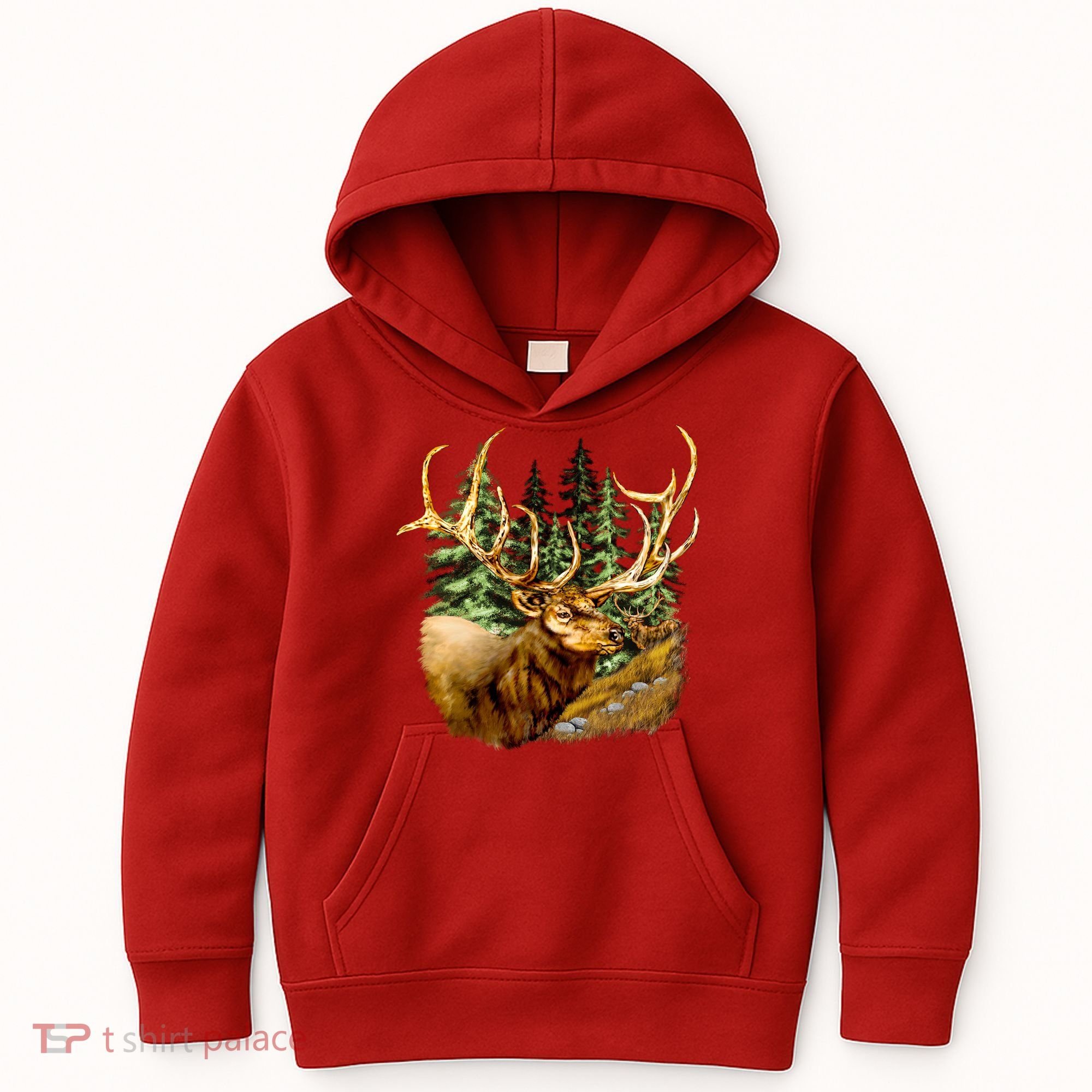 Wildlife - Elk Portrait Kids Hoodie