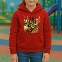 Wildlife - Elk Portrait Kids Hoodie thumb 3