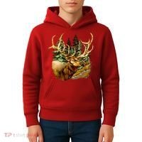 Wildlife - Elk Portrait Kids Hoodie thumb 4