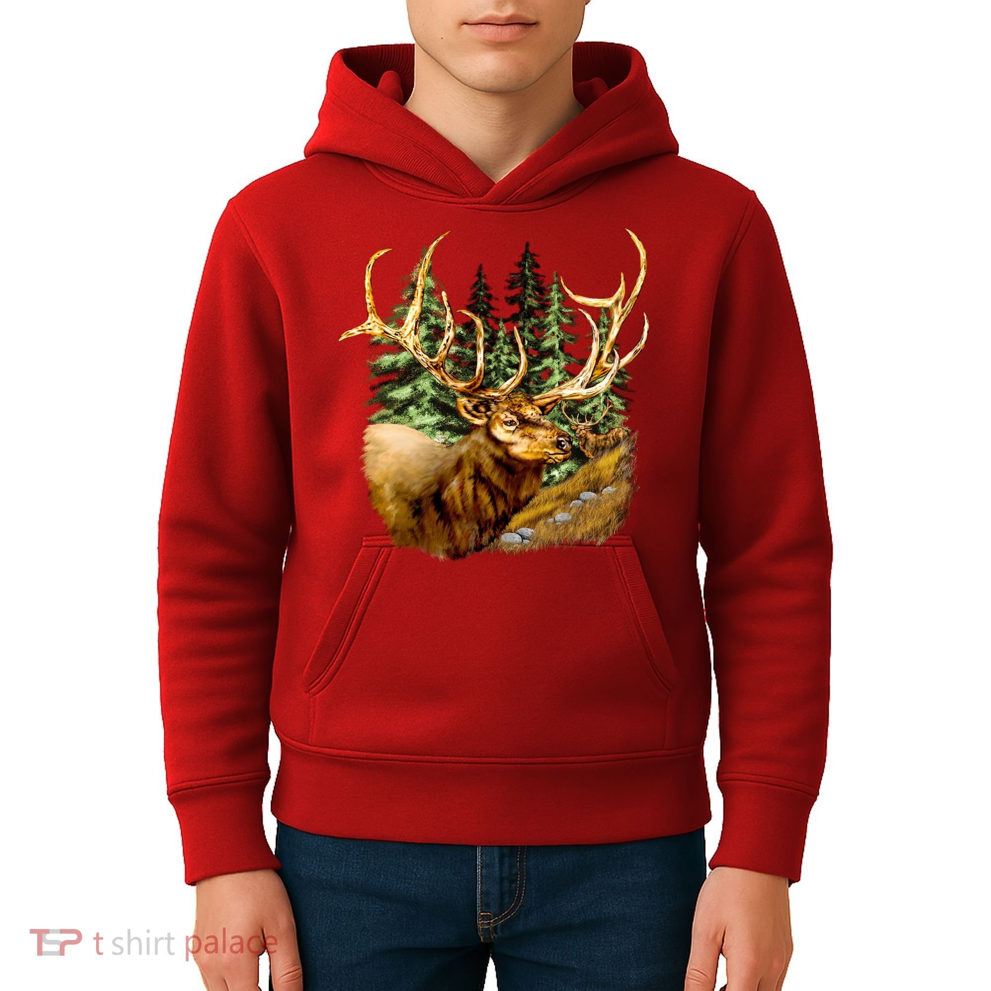 Wildlife - Elk Portrait Kids Hoodie