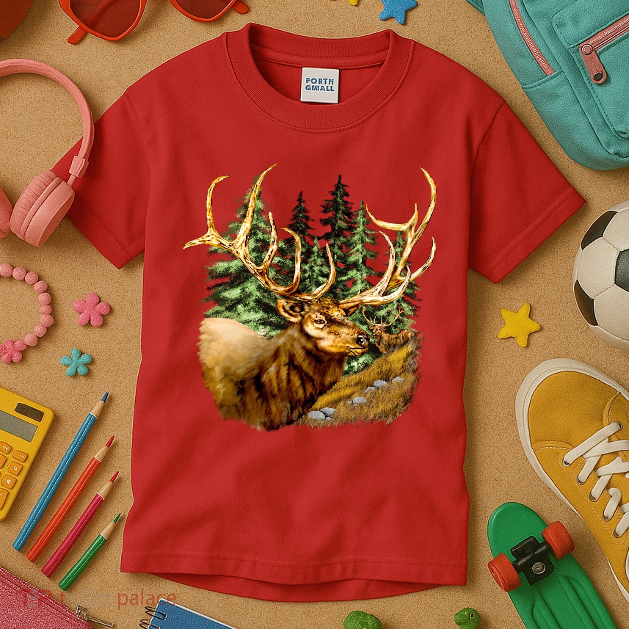 Wildlife - Elk Portrait Kids T-Shirt