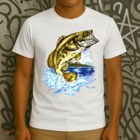 Wildlife - Fish Fishing Large Mouth Bass Portrait T-Shirt thumb 3