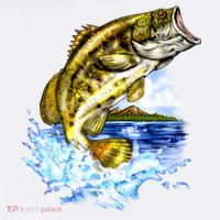 Wildlife - Fish Fishing Large Mouth Bass Portrait Women's Tank Top thumb 5