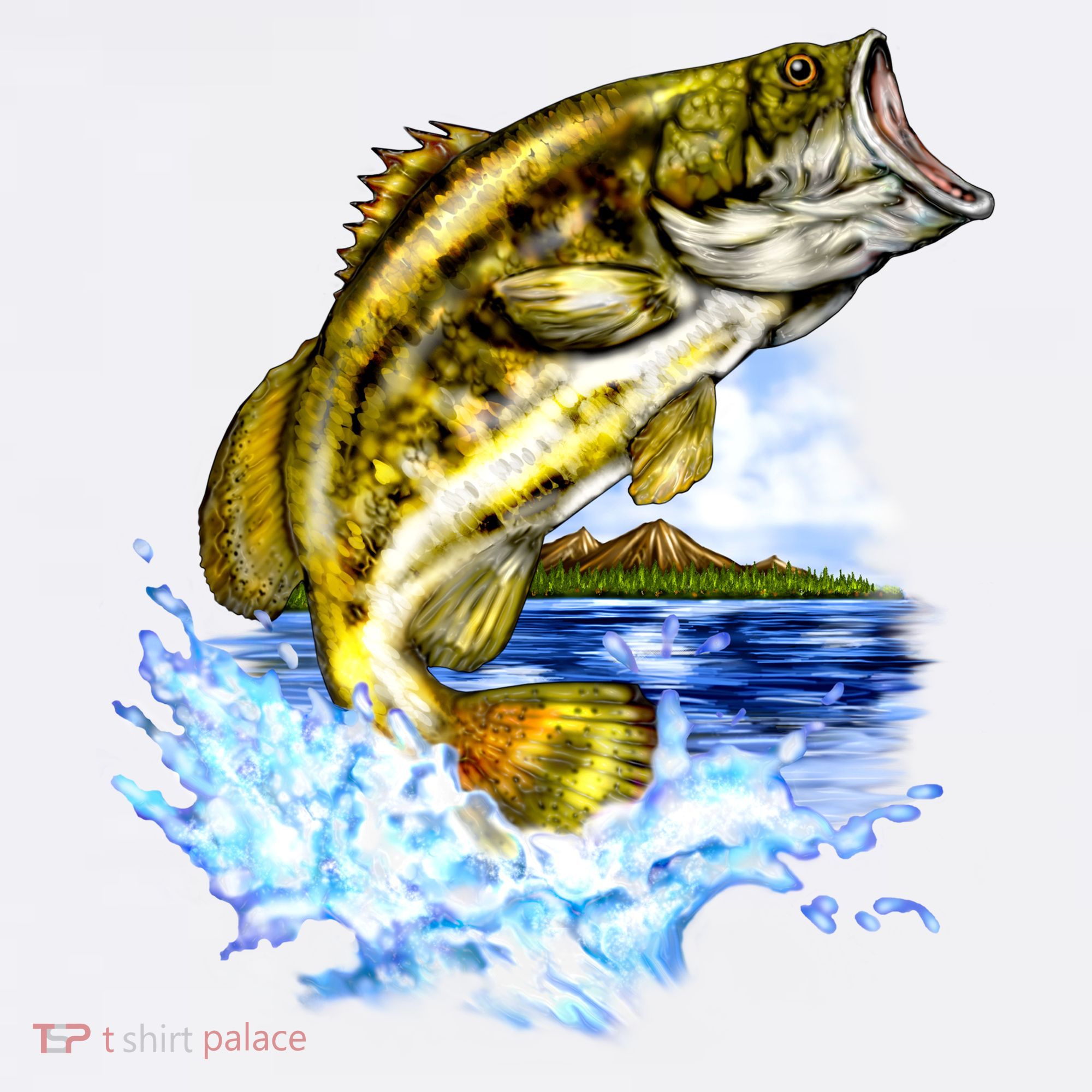 Wildlife - Fish Fishing Large Mouth Bass Portrait Women's Tank Top