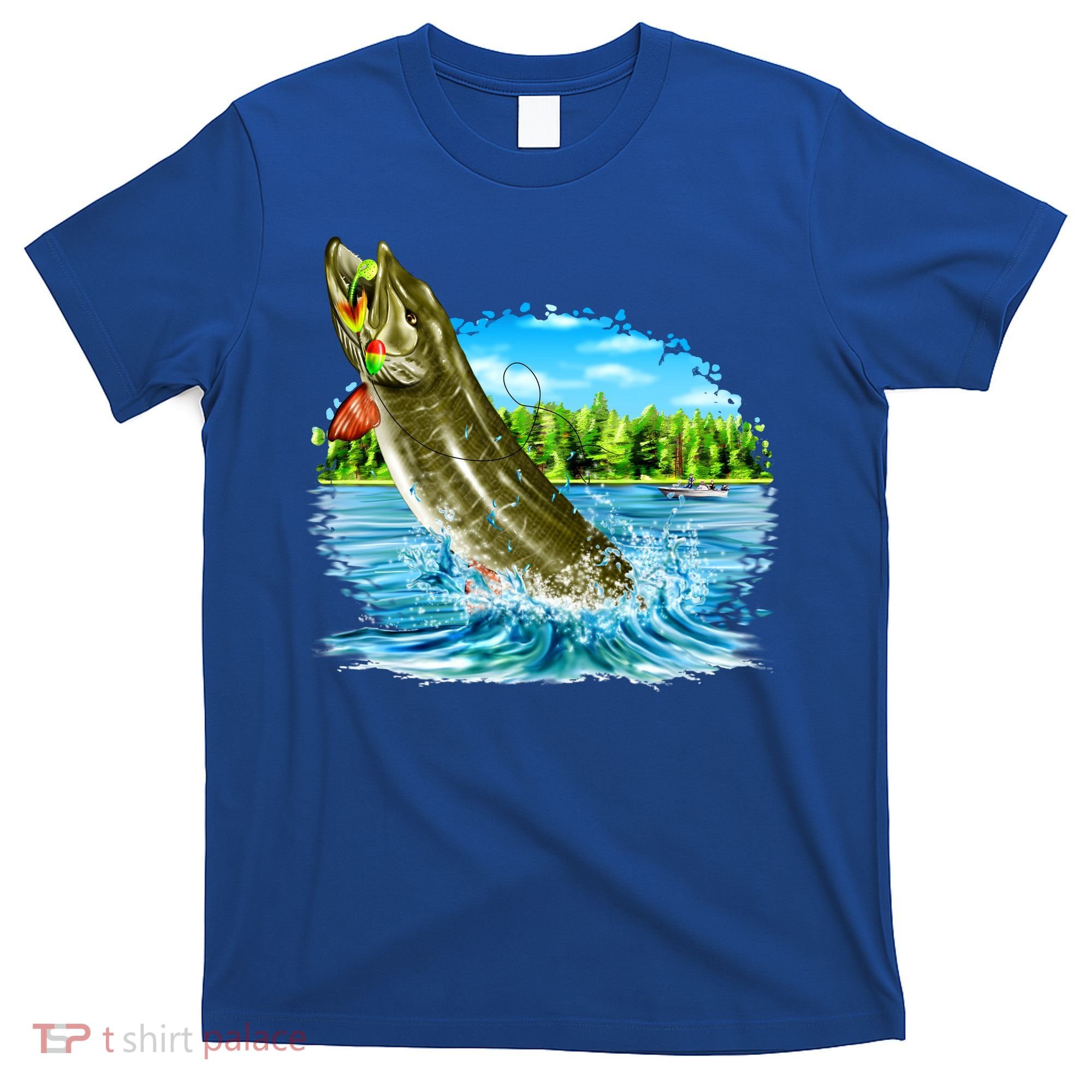 Wildlife - Fishing Muskie Fish Portrait T-Shirt