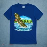 Wildlife - Fishing Muskie Fish Portrait T-Shirt thumb 5