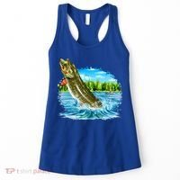 Wildlife - Fishing Muskie Fish Portrait Women's Tank Top thumb 0