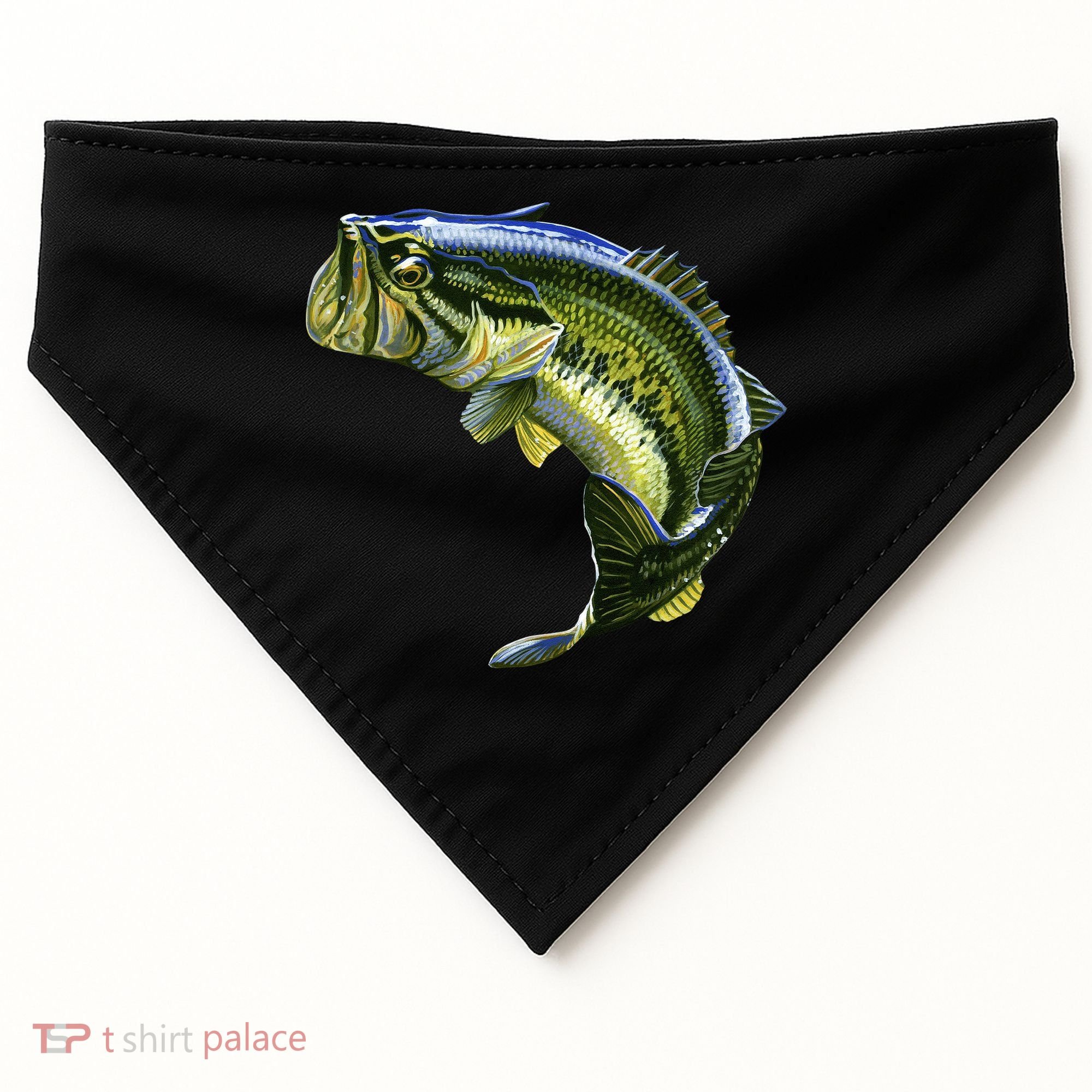 Wildlife - Large Mouth Bass Jumping USA-Made Doggie Bandana