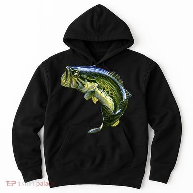 Wildlife - Large Mouth Bass Jumping Hoodie