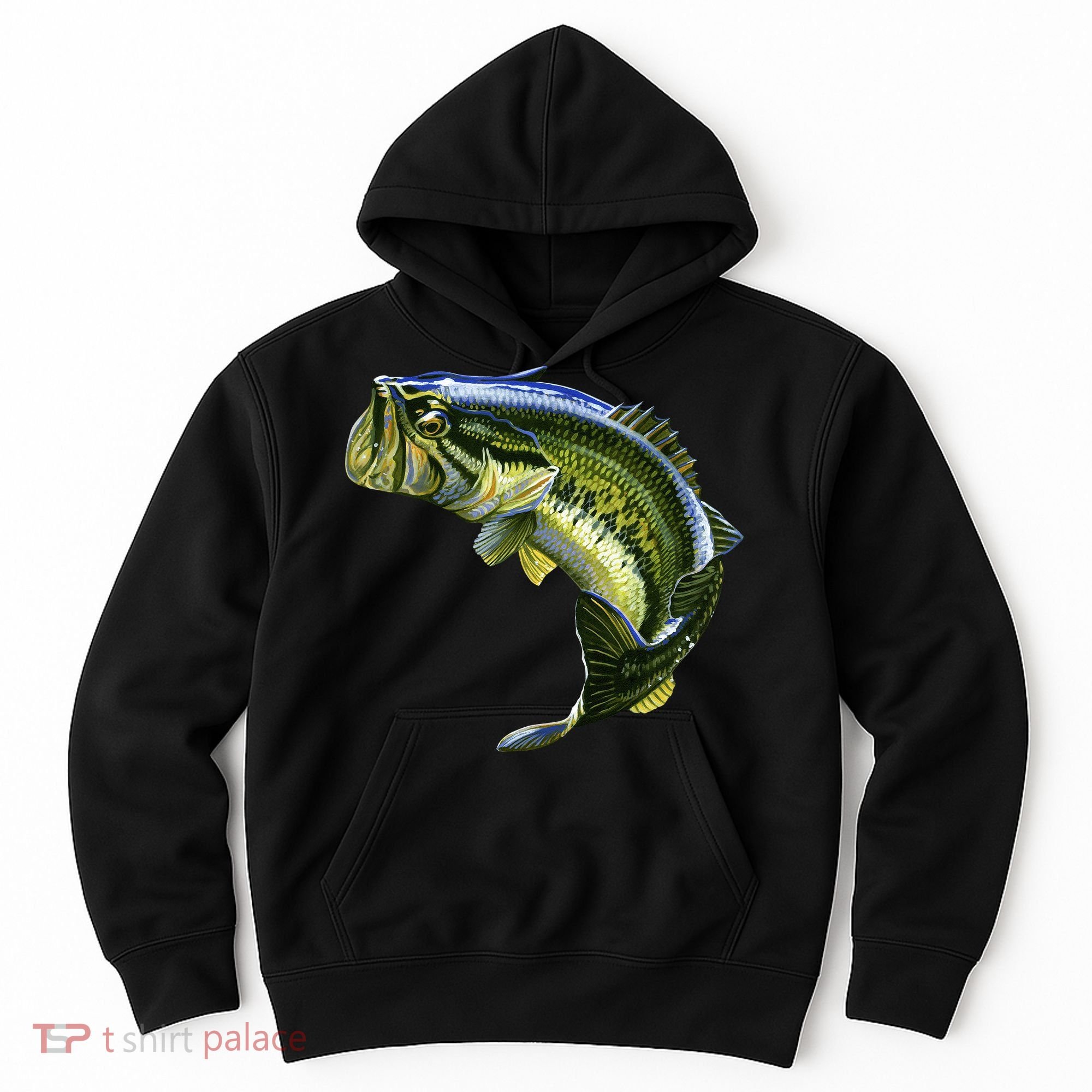Wildlife - Large Mouth Bass Jumping Hoodie