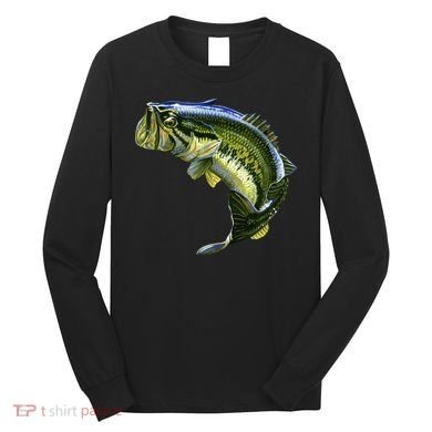 Wildlife - Large Mouth Bass Jumping Long Sleeve Shirt