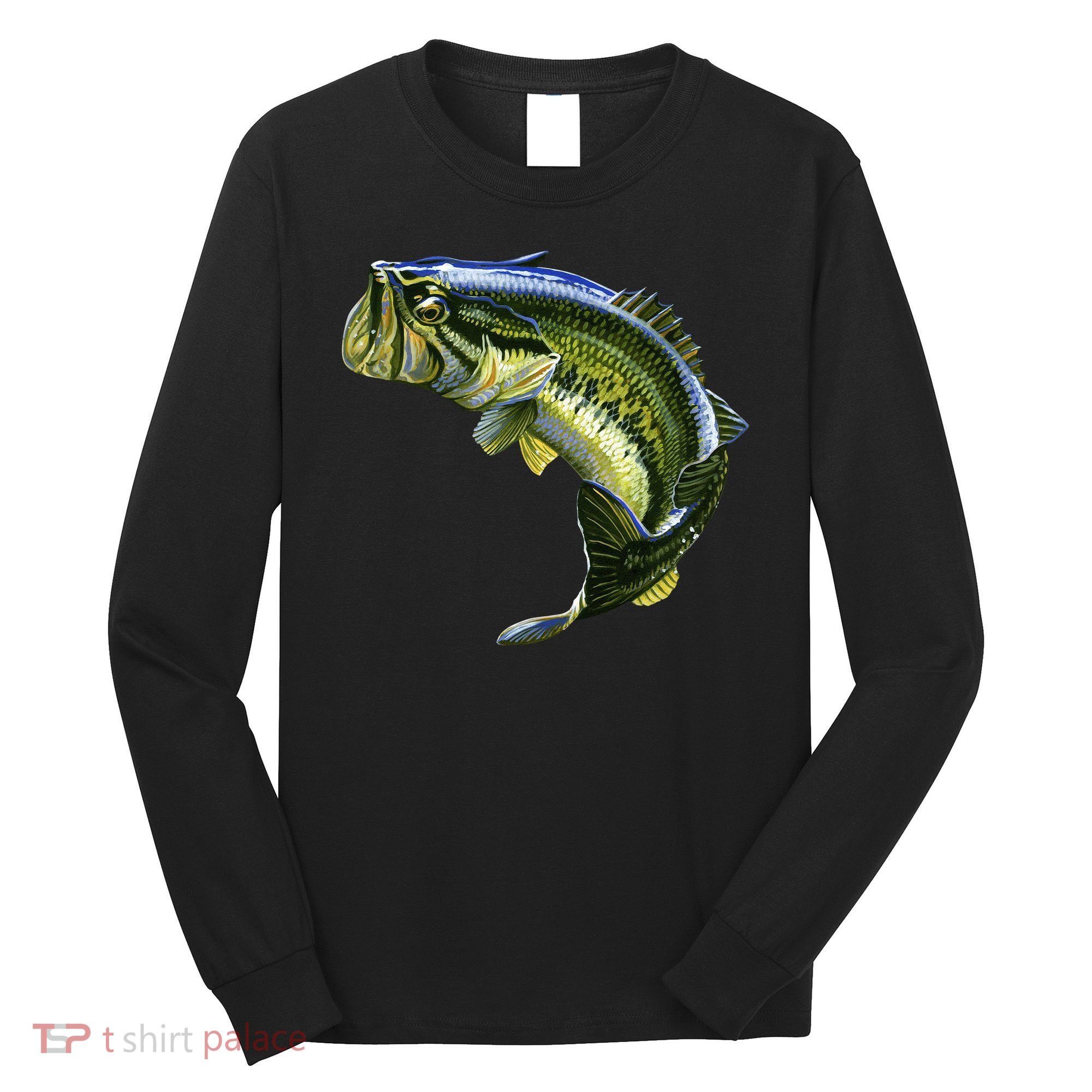 Wildlife - Large Mouth Bass Jumping Long Sleeve Shirt