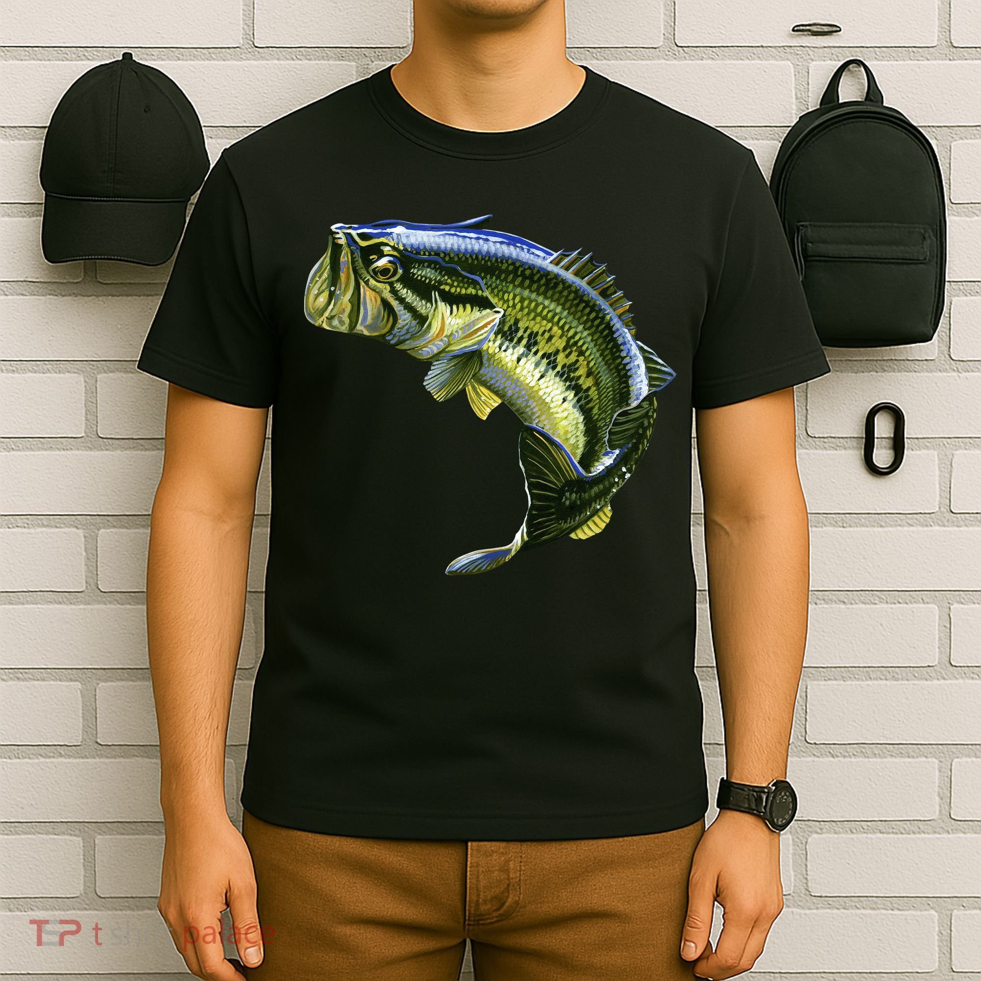 Wildlife - Large Mouth Bass Jumping T-Shirt