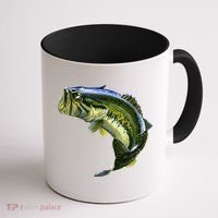 Wildlife - Large Mouth Bass Jumping Coffee Mug thumb 1