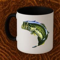 Wildlife - Large Mouth Bass Jumping Coffee Mug thumb 2