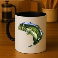 Wildlife - Large Mouth Bass Jumping Coffee Mug thumb 4