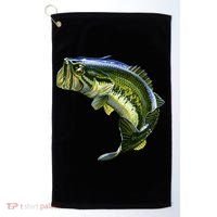 Wildlife - Large Mouth Bass Jumping Golf Towel thumb 0