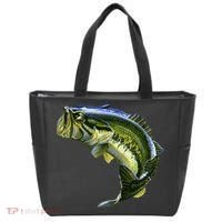 Wildlife - Large Mouth Bass Jumping Tote Bag thumb 0
