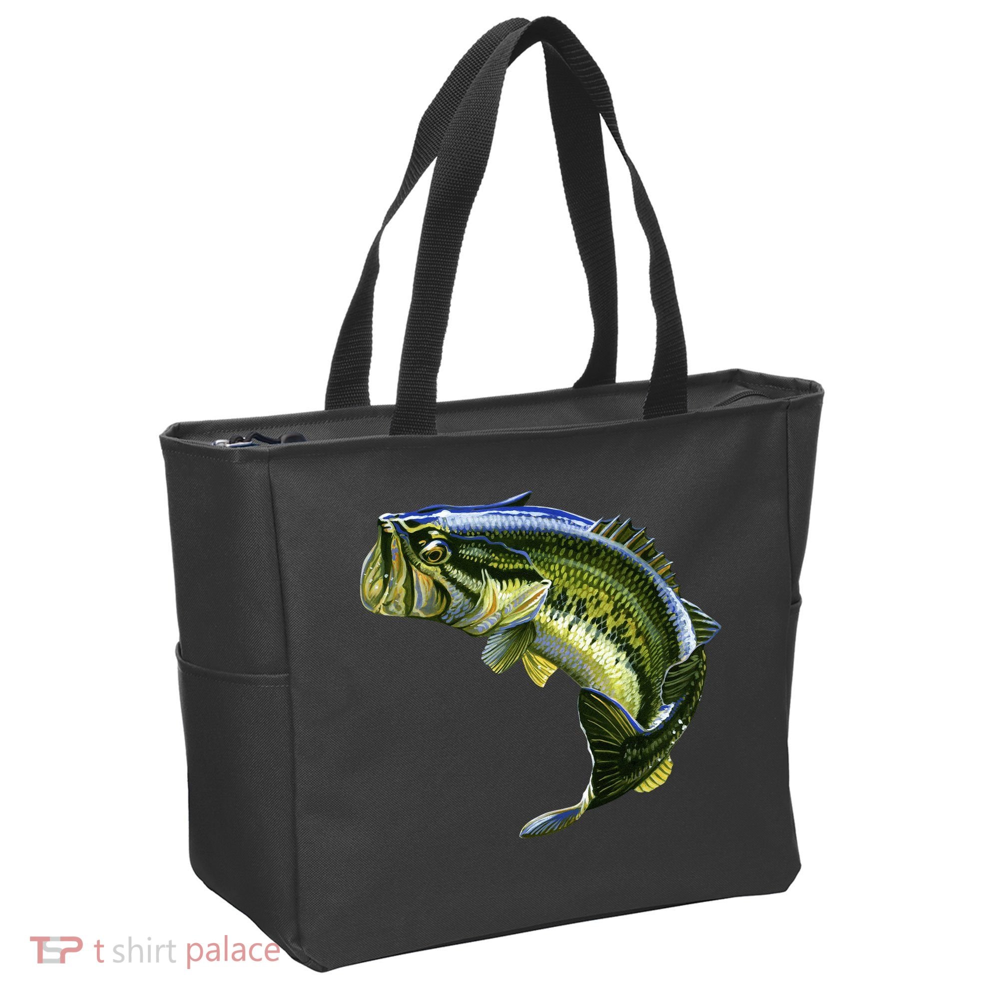 Wildlife - Large Mouth Bass Jumping Tote Bag