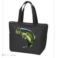 Wildlife - Large Mouth Bass Jumping Tote Bag thumb 3