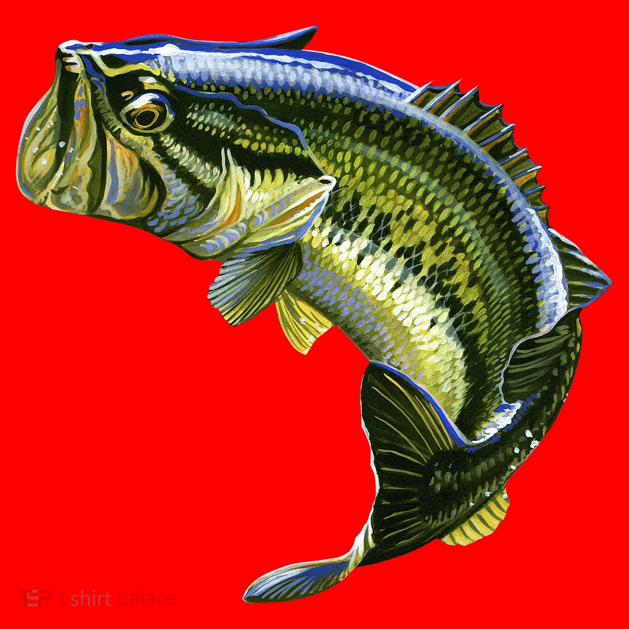 Wildlife - Large Mouth Bass Jumping Santa Hat