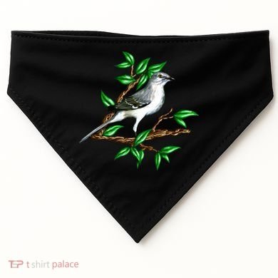 Wildlife - Mockingbird Posing Portrait USA-Made Doggie Bandana