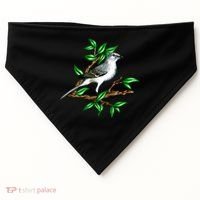 Wildlife - Mockingbird Posing Portrait USA-Made Doggie Bandana thumb 0