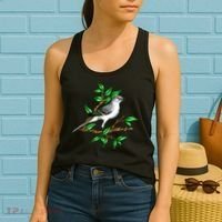 Wildlife - Mockingbird Posing Portrait Women's Tank Top thumb 2