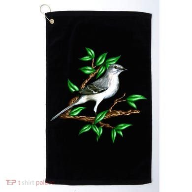 Wildlife - Mockingbird Posing Portrait Golf Towel