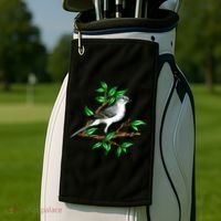Wildlife - Mockingbird Posing Portrait Golf Towel thumb 2