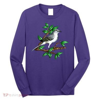 Wildlife - Mockingbird Posing Portrait Long Sleeve Shirt
