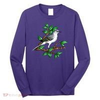 Wildlife - Mockingbird Posing Portrait Long Sleeve Shirt thumb 0
