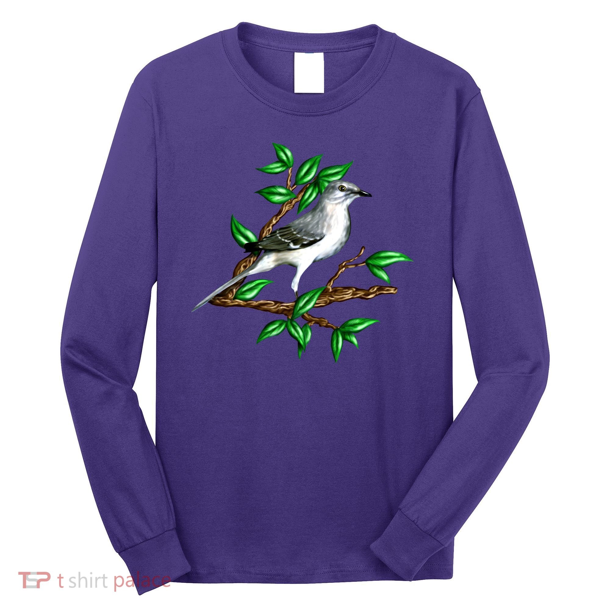 Wildlife - Mockingbird Posing Portrait Long Sleeve Shirt