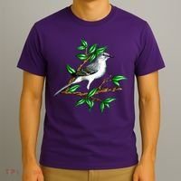 Wildlife - Mockingbird Posing Portrait T-Shirt thumb 3