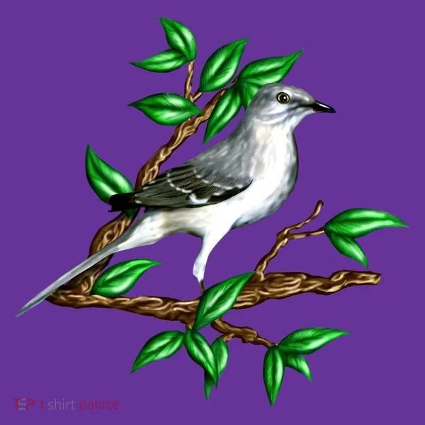 Wildlife - Mockingbird Posing Portrait Button