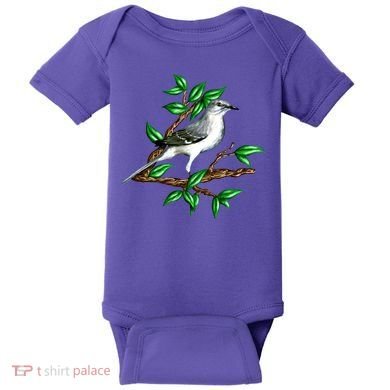 Wildlife - Mockingbird Posing Portrait Baby Bodysuit