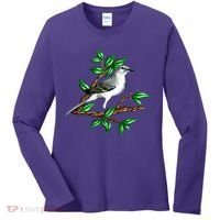 Wildlife - Mockingbird Posing Portrait Women's Long Sleeve Shirt thumb 0