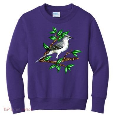 Wildlife - Mockingbird Posing Portrait Kids Sweatshirt