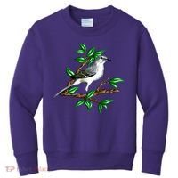Wildlife - Mockingbird Posing Portrait Kids Sweatshirt thumb 0