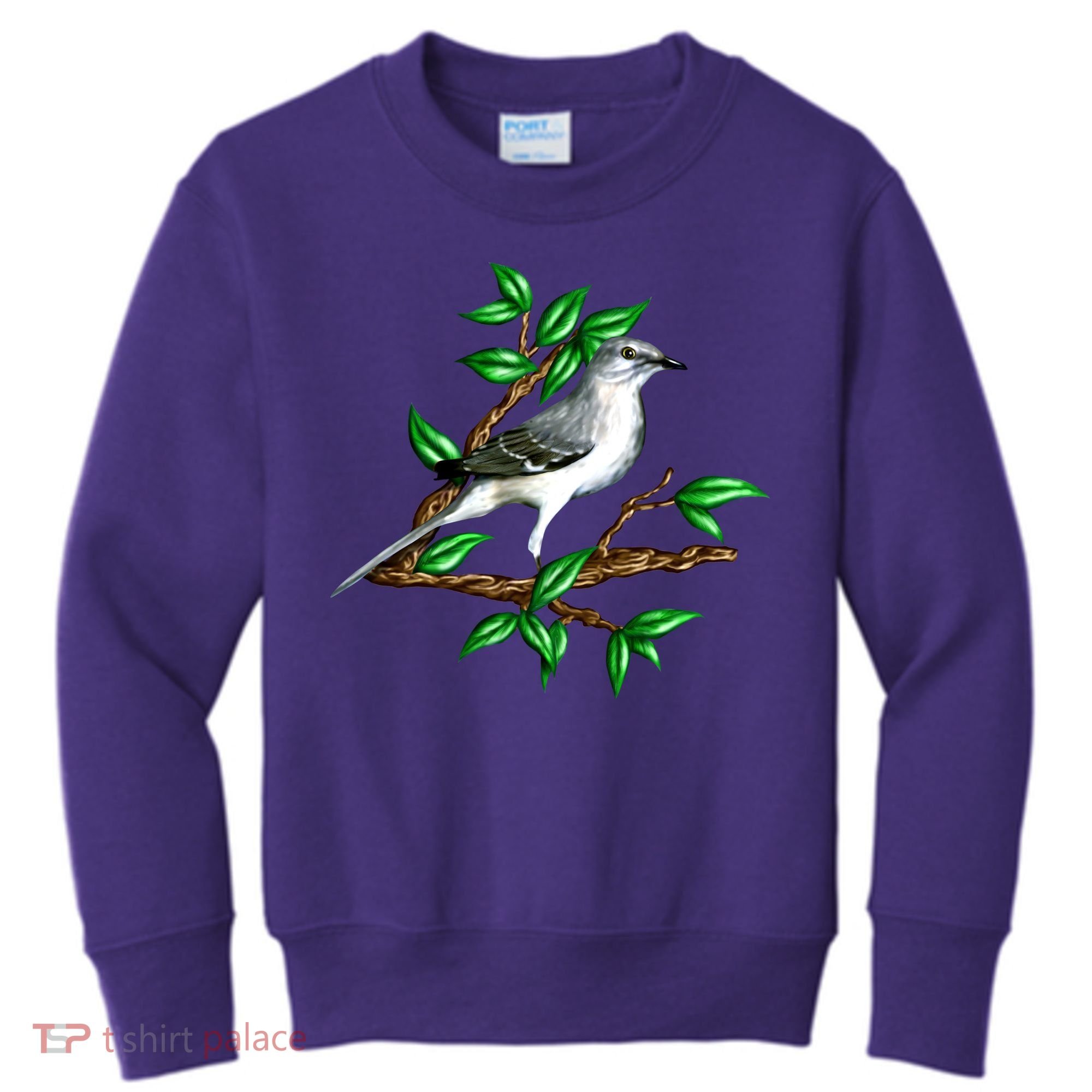 Wildlife - Mockingbird Posing Portrait Kids Sweatshirt