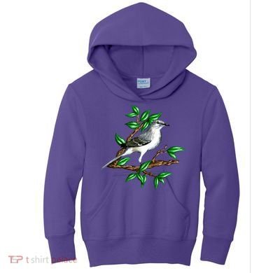 Wildlife - Mockingbird Posing Portrait Kids Hoodie
