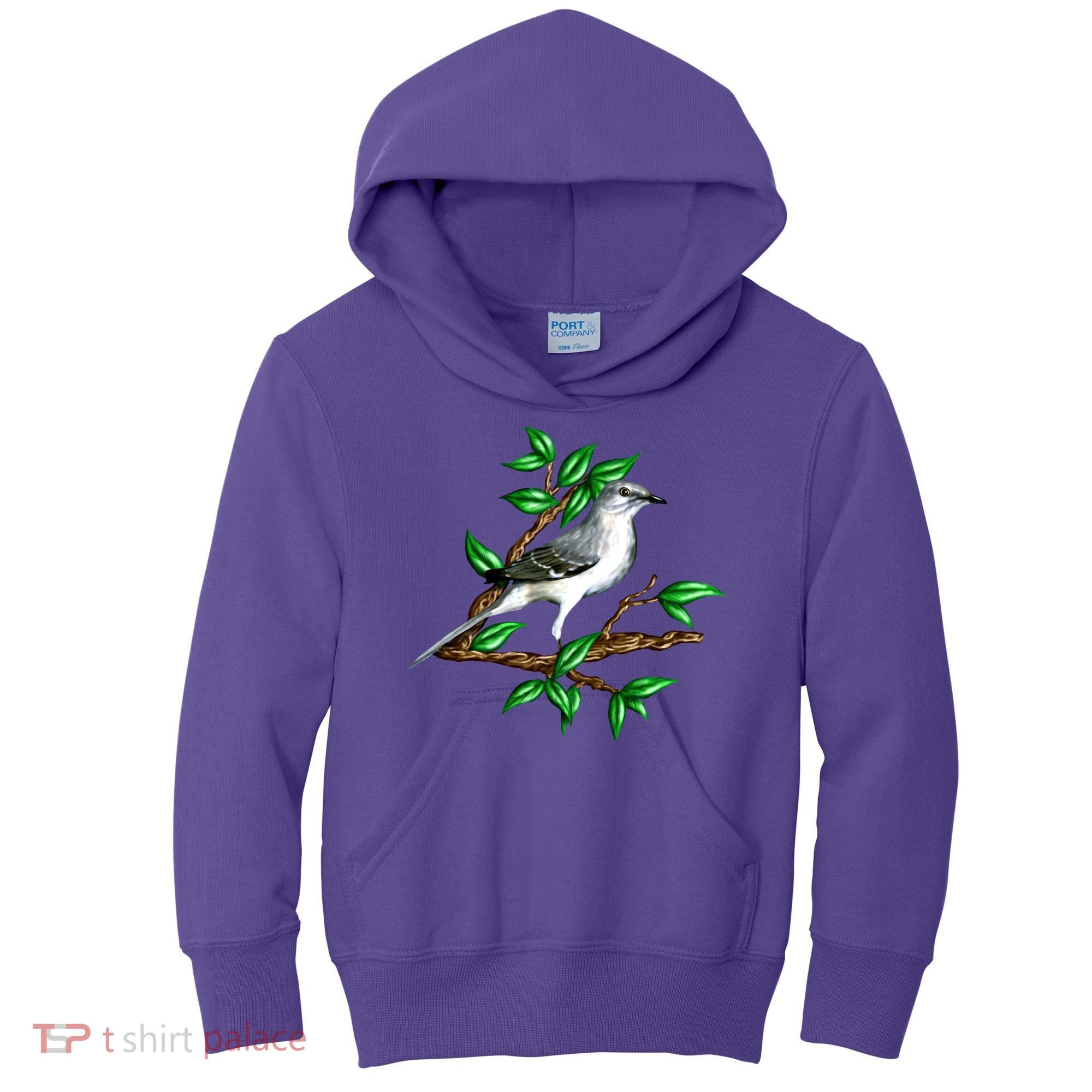 Wildlife - Mockingbird Posing Portrait Kids Hoodie