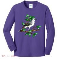 Wildlife - Mockingbird Posing Portrait Kids Long Sleeve Shirt thumb 0