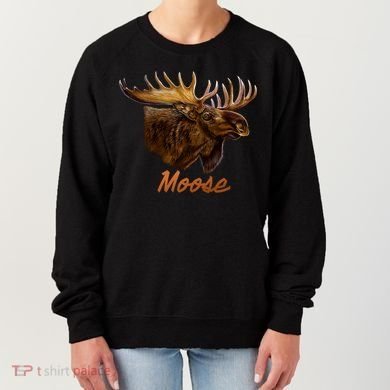 Wildlife - Moose Head Portrait Women's Sweatshirt