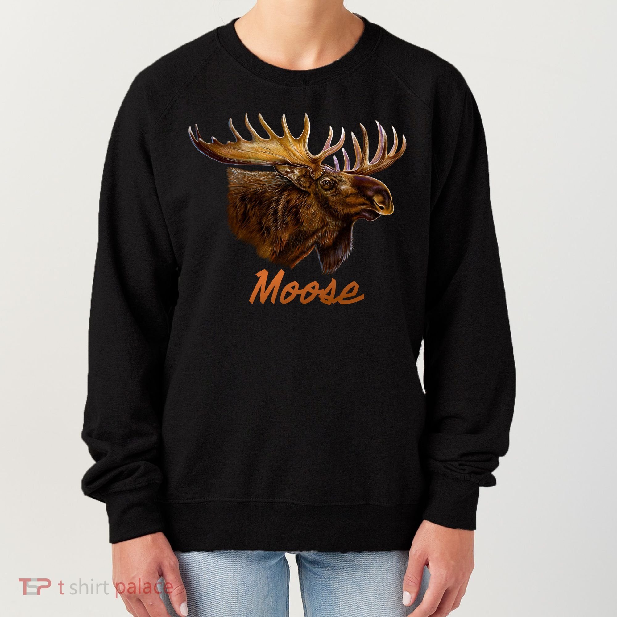 Wildlife - Moose Head Portrait Women's Sweatshirt
