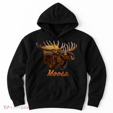 Wildlife - Moose Head Portrait Hoodie
