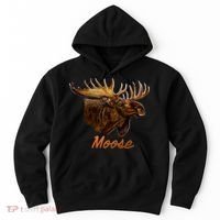 Wildlife - Moose Head Portrait Hoodie thumb 0