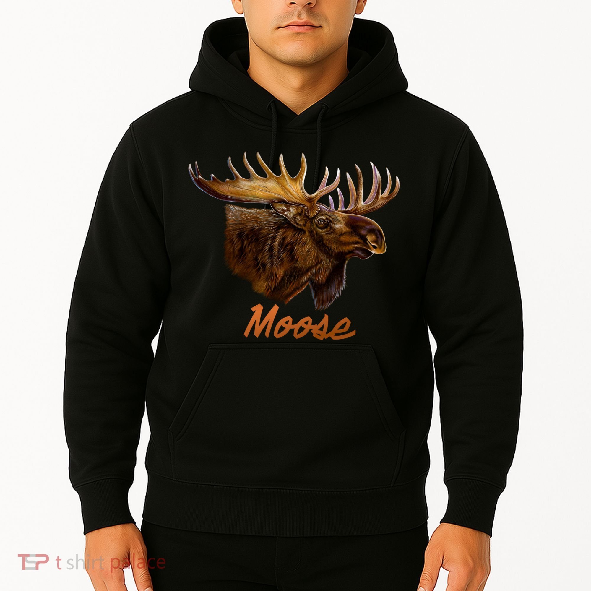 Wildlife - Moose Head Portrait Hoodie